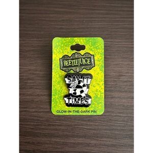 Beetlejuice Sandworm Say It 3 Times Glow-in-the-Dark Enamel Pin
